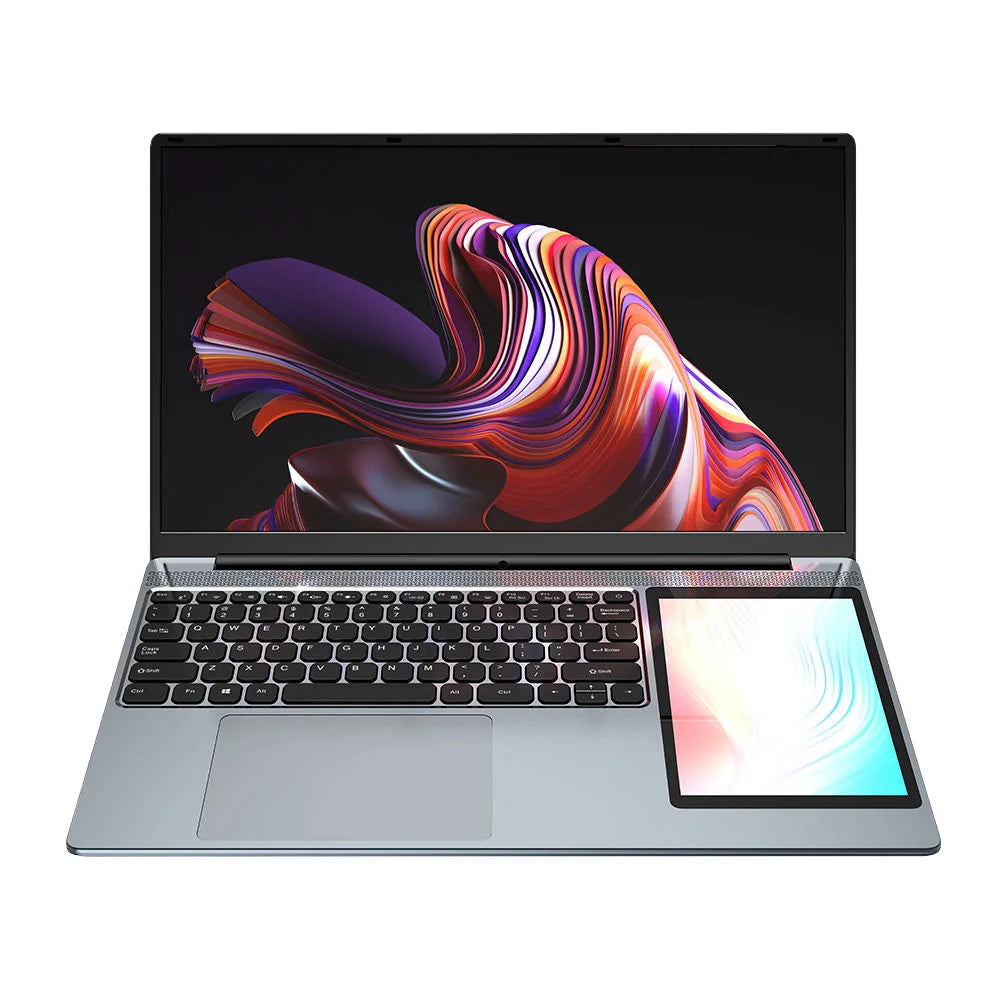 Dual Full HD Business Laptop 15.6" 7" IPS Touch Screens Intel Celeron Quad Core 2.0GHz 90Hz Refresh Rate SSD Win 10/11 216ppi