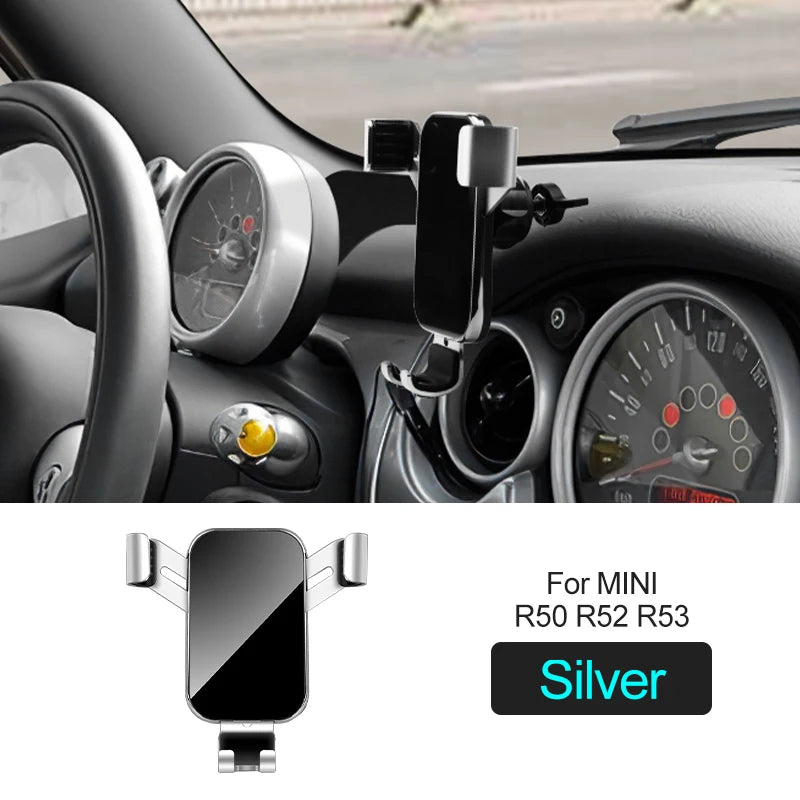 AMBERMILE Car Steering Wheel Mobile Phone Holder for Mini Cooper R50 R52 R53 Accessories Auto Interior Decoration Mount Click