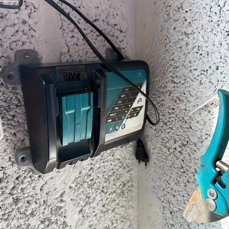 2pcs Wall Mount Charger Holder Compatible with DC18RC DC40RA, Fast Charger Storage Rack for Garage Workshop