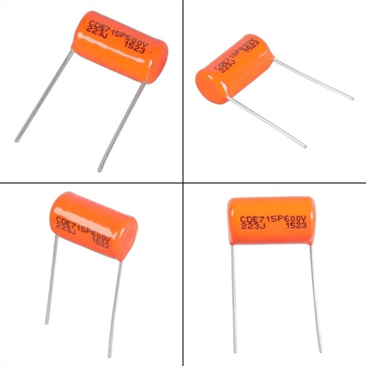 10Pcs Electric Guitar Tone Capacitors Orange Drop Capacitors Tone Caps Polypropylene Film Capacitors 600v 715P .022uf