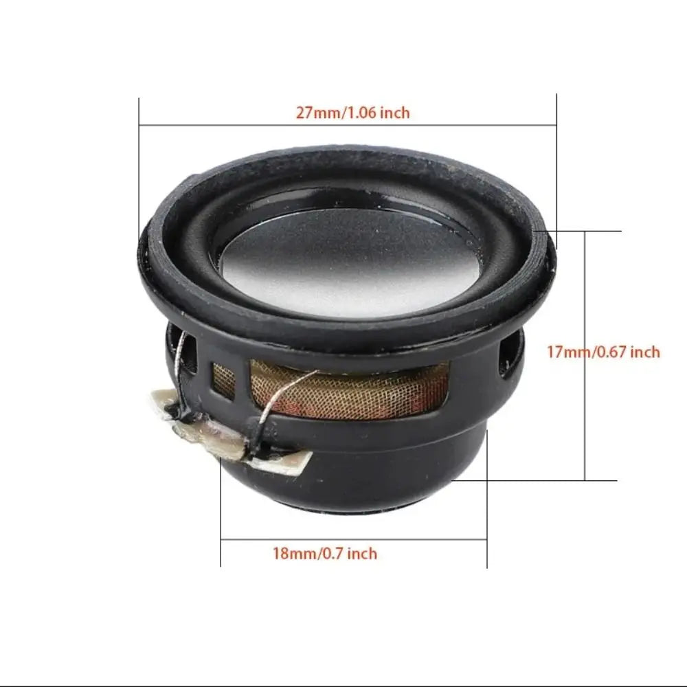 Portable Mini Audio Speakers 27MM 4 Ohm 3W Bass Audio Woofer Speakers Round Multimedia Sound Speakers