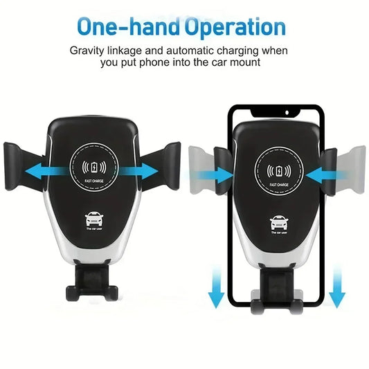 Wireless Charging Phone Car Holder Charger 15W For iPhone 15 14 13 12 11 Pro XS Max XR Fast Car Wireless Chargers