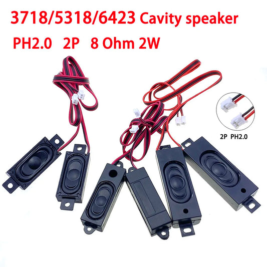 1 pair of portable speakers 8ohm 2W 8Ω3W with 2pin4pin PH2.0 computer speakers,advertising LCD TV speakers,rectangular speakers