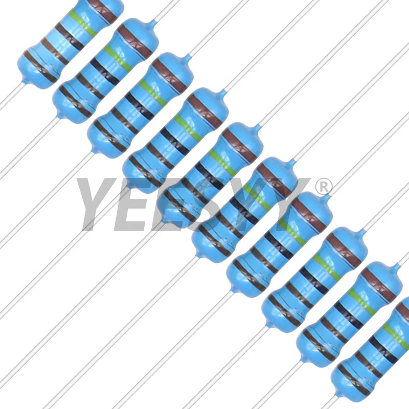 1100pcs 1/2W Metal Film Resistor Kit 1% 0.1 ohm - 2.2M 110 ValuesX10pcs 0.5W Resistance Set Assortment Pack