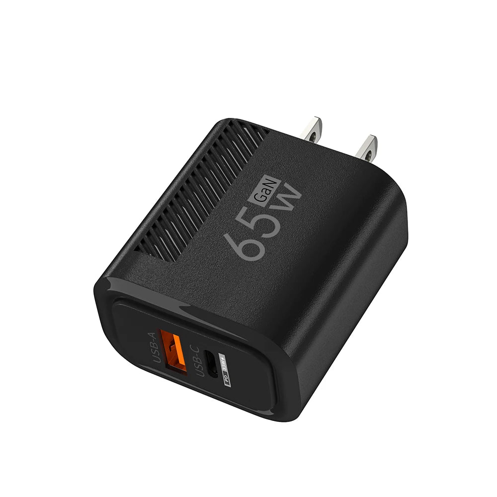 65W USB C Charger GaN Fast Charging Travel Wall Charger Quick Charge EU US Plug Phone Charger Adapter For iPhone Huawei Xiaomi