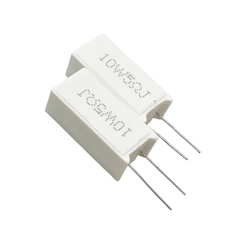 5PCS Vertical cement resistor 10W 4R 4.5R 4.7R 5R 5.1R 200 ohm 2.5K 2.7K 3K 3.3K 20K 22K 24K 27K 30K 33K 39K