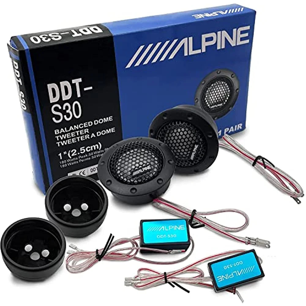 Car Small Speakers Set High Power RMS 50W 4Ω HIFI Stereo Tweeter Silk Dome Tweeter Car Audio Modified High-Pitched Loudspeaker