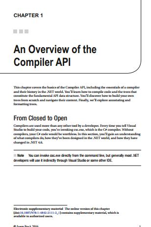 .NET Development Using the Compiler API