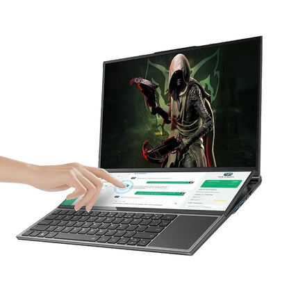 Dual Screen Gaming Laptop 16 Inch IPS + 14'' Touch Core I9-10885H I7-10750H Max 64GB 4TB Slim Notebook Gamer PC Computer