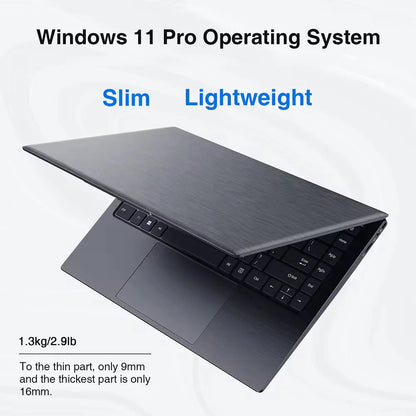 Drop Shipping New 14 Inch N3350 Gray Brushed Business Office Student Gaming Laptop Lightweight 1920x1200 Resolution 1.6GHz