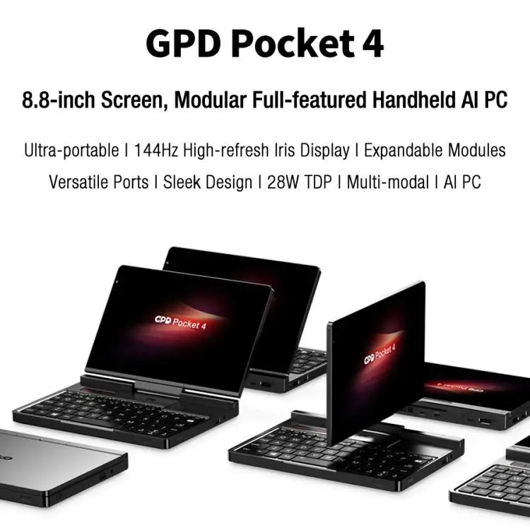 8.8 inch Pocket 4 Handheld Gaming PC with 2TB and AMD