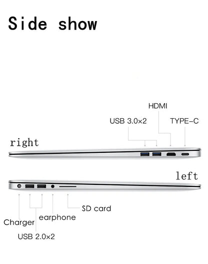 15.6 Inch 12th Gen I7 I5 IPS Gaming Laptop I9 10880H I7 1260P Notebook Computer NVMe Fingerprint Ultrabook Windows11 Laptop