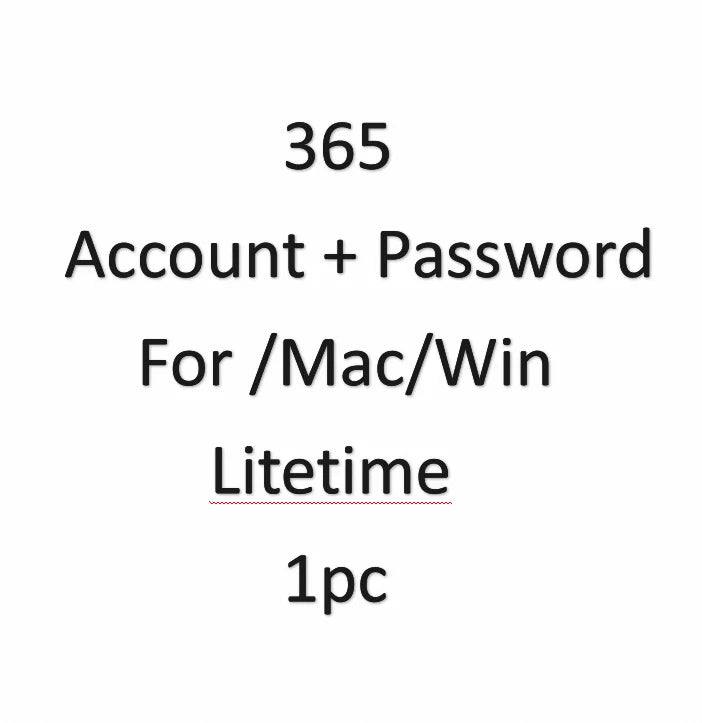 Office 365 Pro Plus Enterprise Software Account Password Access for MAC and for with Lifetime 1 Device License in Stock