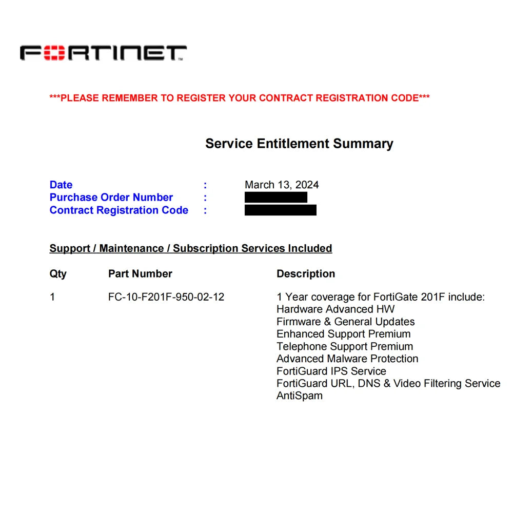 FC-10-F101F-950-02-12 Fortinet FG-101F Firewall FortiGate-101F 1 Year Unified Threat Protection (UTP) Licence SNMP 48+ Ports