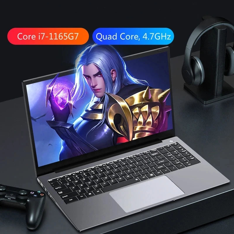 15.6 Inch 12th Gen I7 I5 IPS Gaming Laptop I9 10880H I7 1260P Notebook Computer NVMe Fingerprint Ultrabook Windows11 Laptop
