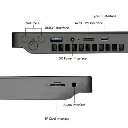 Ready to Ship 3 in 1 Handheld Gaming PC Intel N95 in Stock Fast Shipping 10.5 Inch Touchscreen Tablet Pocket Mini Laptop