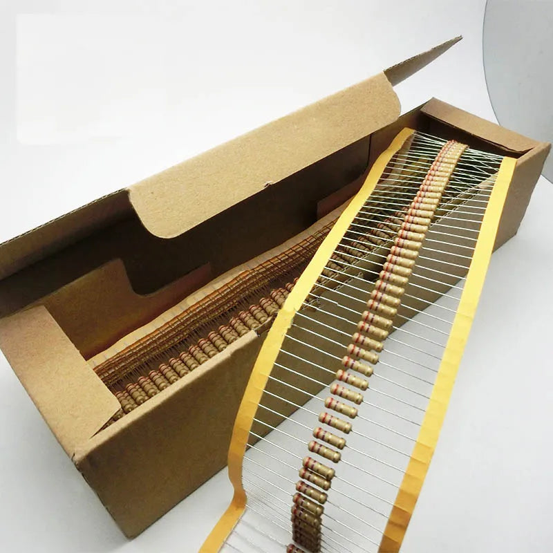 1220Pcs Resistor Kit 1/4W 5% 0.33 Ohm - 4.7M Ohm 122values X 10pcs Resistencias Resistor Pack Carbon Film Resistors Set Box