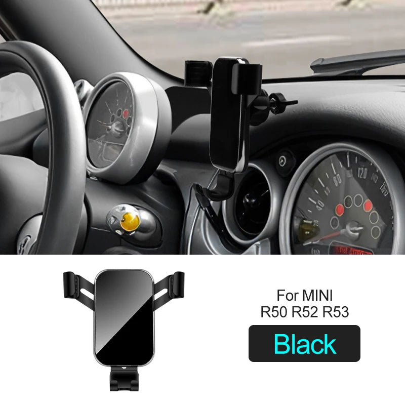 AMBERMILE Car Steering Wheel Mobile Phone Holder for Mini Cooper R50 R52 R53 Accessories Auto Interior Decoration Mount Click