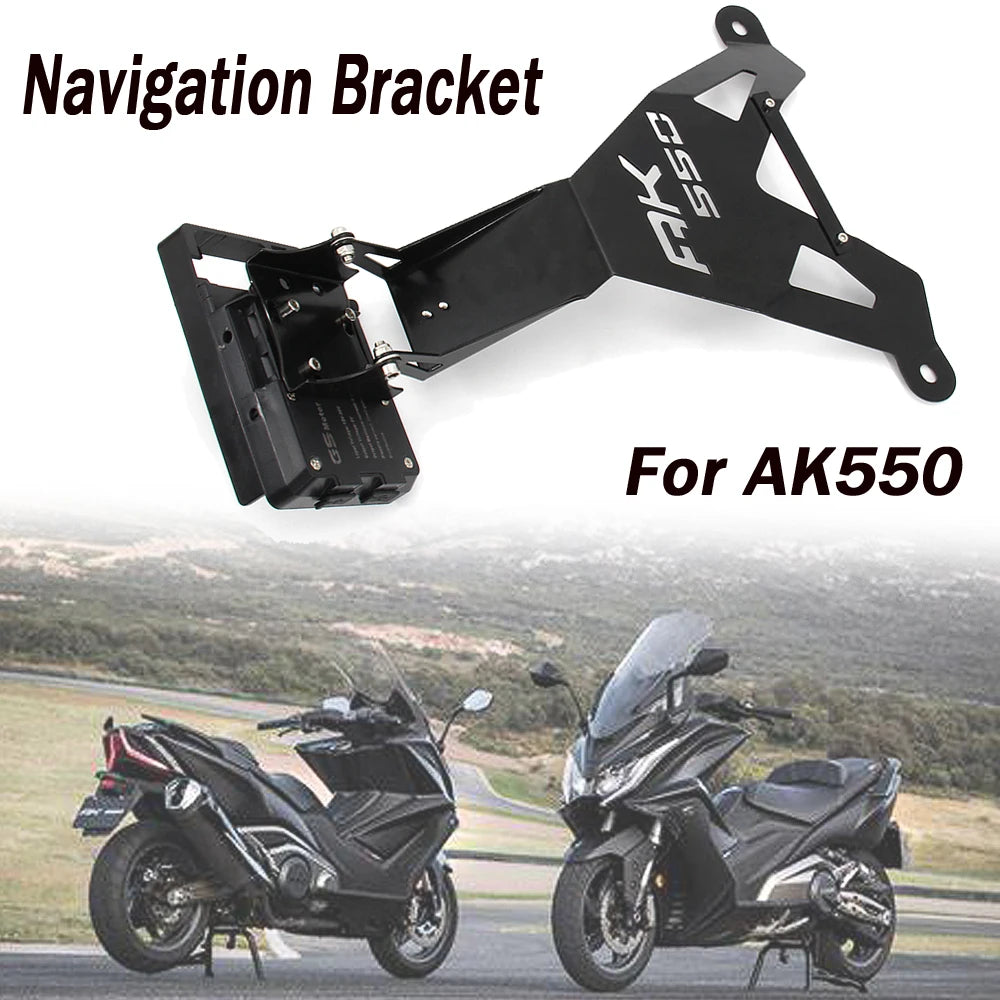 For KYMCO AK550 ak550 AK 550 Motorcycle Accessories Front Mid Navigation Bracket GPS Mobile Phone Charging