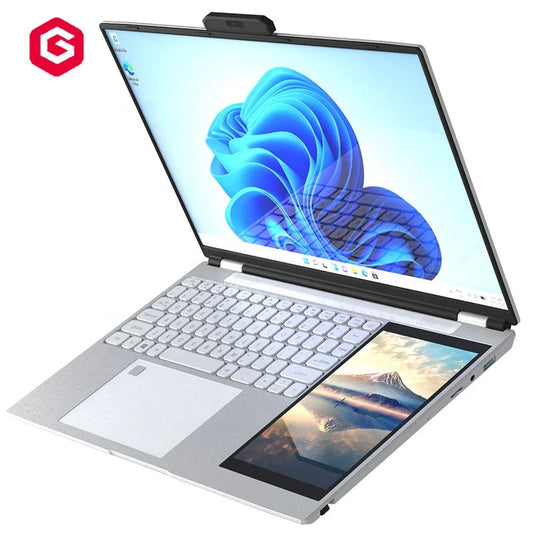 2025 Hot Selling Slim Laptop Customized 15.6 Inch +7inch Laptops Gaming Office OEM Laptop Computer