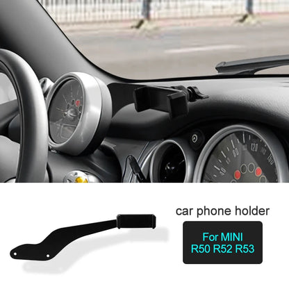AMBERMILE Car Steering Wheel Mobile Phone Holder for Mini Cooper R50 R52 R53 Accessories Auto Interior Decoration Mount Click
