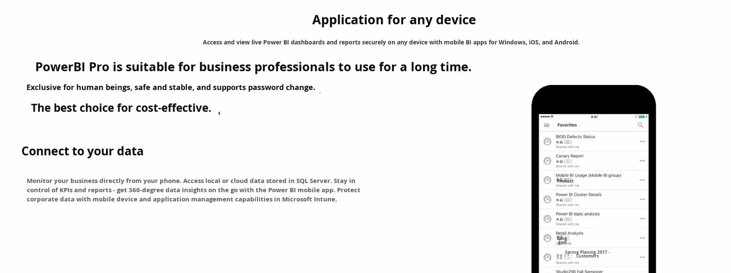 Power BI Pro Account Data Visualization Software for Business & Finance China Origin