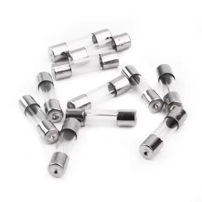 100PCS Glass Fuse Box 5*20MM 10 Different Resistances Each 10 Pieces Fuse Tube 0.2A-20A