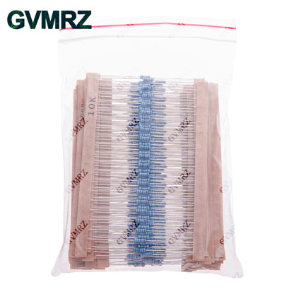 600PCS 30Values 1/4W Metal Film Resistor Assortment Kit - 20PCS Each, Boxed for Electronics DIY, Repair & Projects