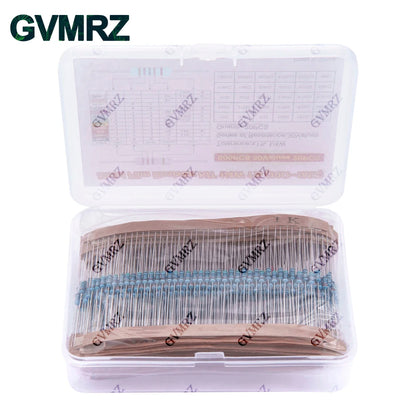600PCS 30Values 1/4W Metal Film Resistor Assortment Kit - 20PCS Each, Boxed for Electronics DIY, Repair & Projects