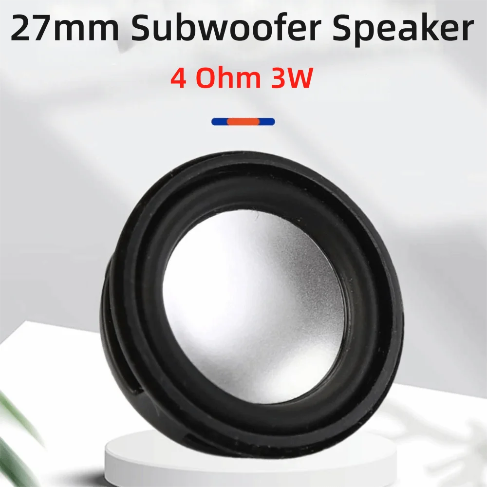 Portable Mini Audio Speakers 27MM 4 Ohm 3W Bass Audio Woofer Speakers Round Multimedia Sound Speakers