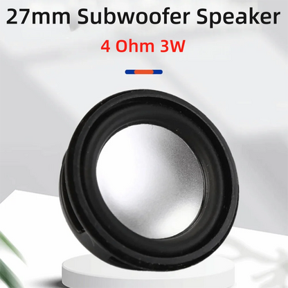 Portable Mini Audio Speakers 27MM 4 Ohm 3W Bass Audio Woofer Speakers Round Multimedia Sound Speakers