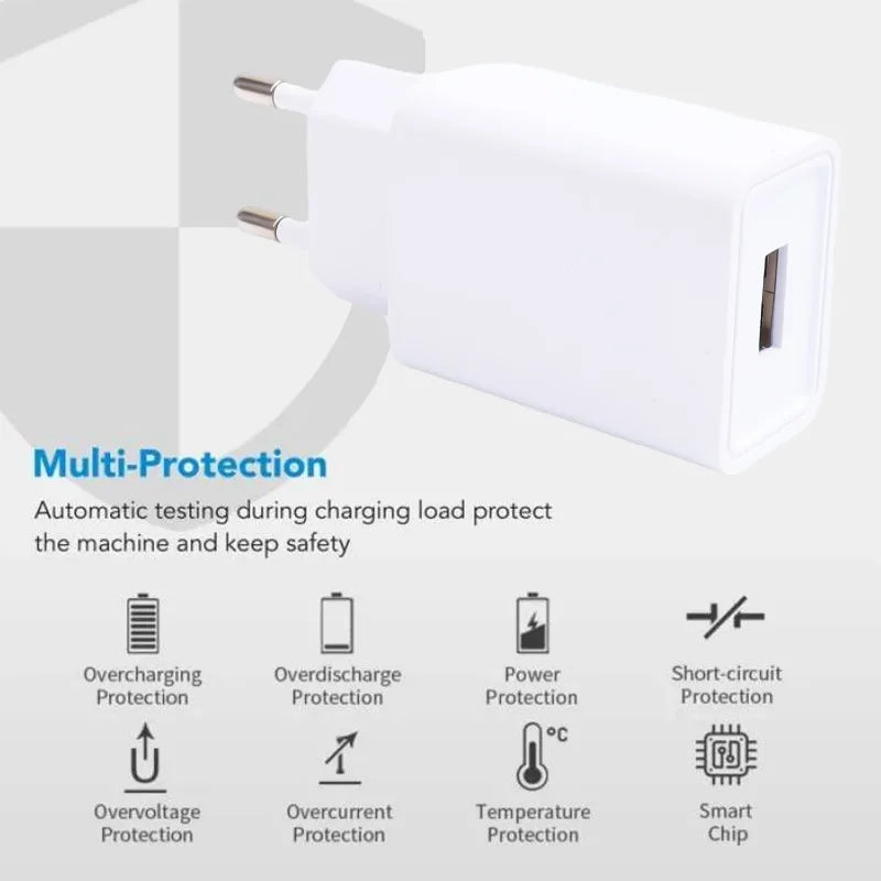 10W USB Fast Charging EU Plug 5V 1A 2A Mobile Phone Charger Power Adapter Travel Smartphone Quick Charge Wall USB Fast Charging