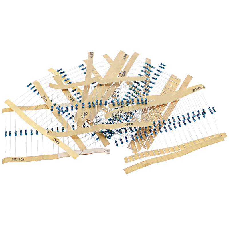 2600pcs 130 Values 1/4W 0.25W 1% Metal Film Resistors Assorted Pack Kit Set Lot Resistors Assortment Kits Fixed resistor
