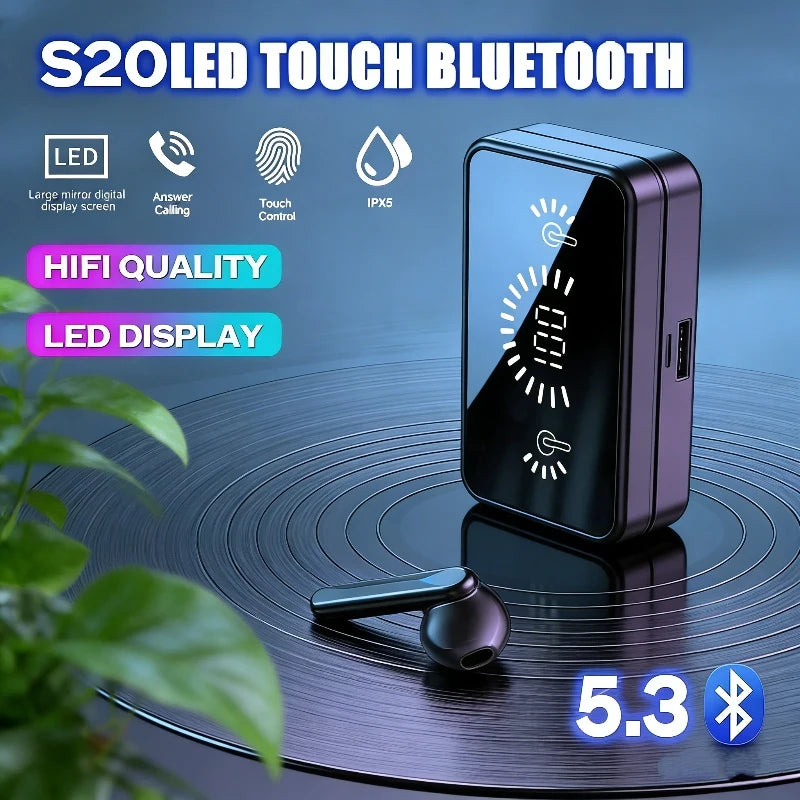 Original S20 Bluetooth Compatible Headphones Stereo Sports Headphones Waterproof Wireless Headphones with Microphone