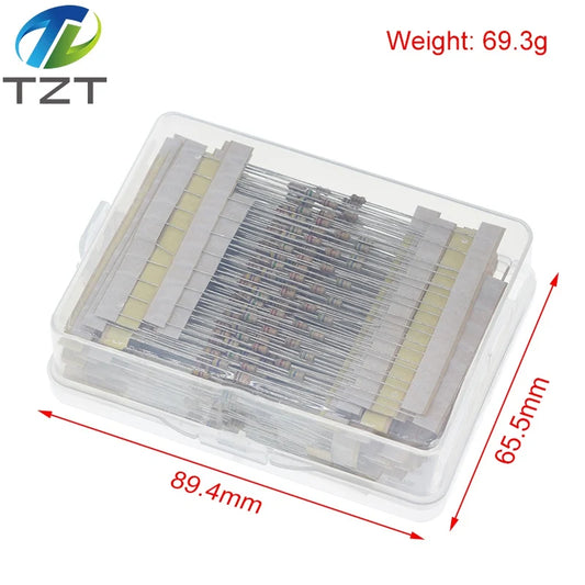 1/3BOX 1/8W 5% 640pcs 64 Values 1R - 10MR 0.125W Resistors Assorted Kit Set