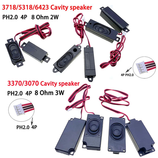 1 pair of portable speakers 8ohm 2W 8Ω3W with 2pin4pin PH2.0 computer speakers,advertising LCD TV speakers,rectangular speakers