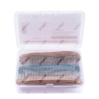600PCS 30Values 1/4W Metal Film Resistor Assortment Kit - 20PCS Each, Boxed for Electronics DIY, Repair & Projects 1/4W