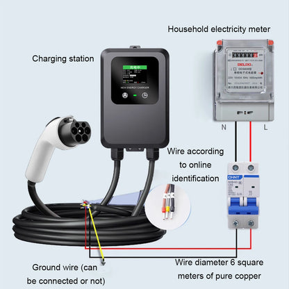 NEW EV Wallbox 5M 7KW 32A Charging Station Car Home EV Wallbox Electric Car EV Wallbox With 5M Cable Charge by card/Charge now