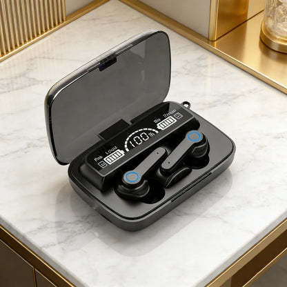 TWS Bluetooth Headphones 5.3 9D High Fidelity Wireless Headphones Touch IPX7 Waterproof Digital Display Headphones