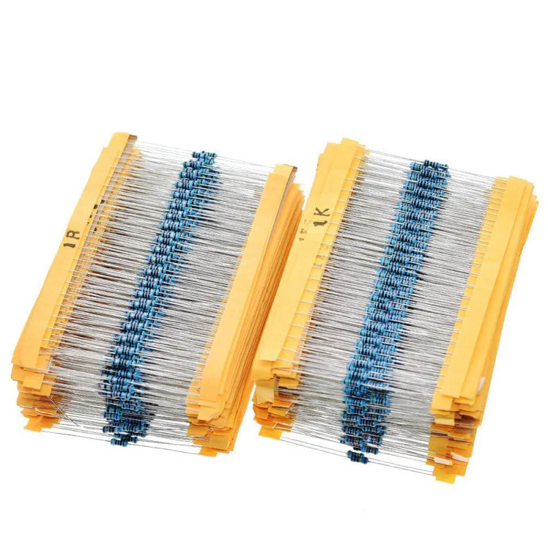 Boxed 600pcs 30Types 20pcs Each 1% Precision 1/4W Metal Film Resistors