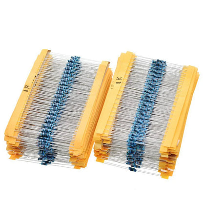 Boxed 600pcs 30Types 20pcs Each 1% Precision 1/4W Metal Film Resistors