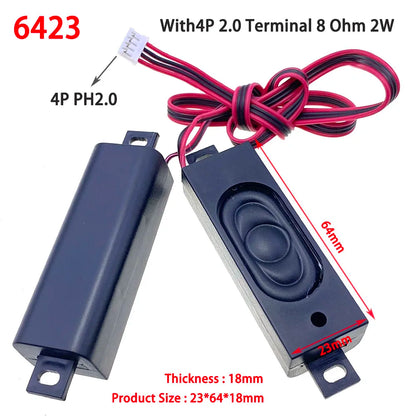 1 pair of portable speakers 8ohm 2W 8Ω3W with 2pin4pin PH2.0 computer speakers,advertising LCD TV speakers,rectangular speakers