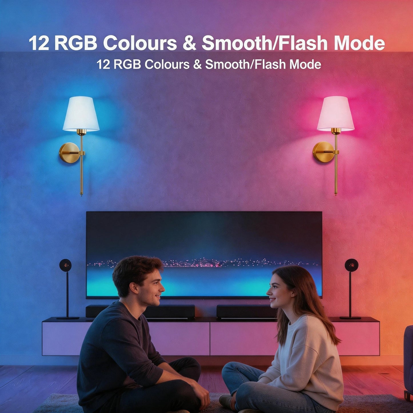 Wireless battery powered wall lamp rechargeable wall lamp dimmable detachable bulb remote control 10 color wireless wall lamp