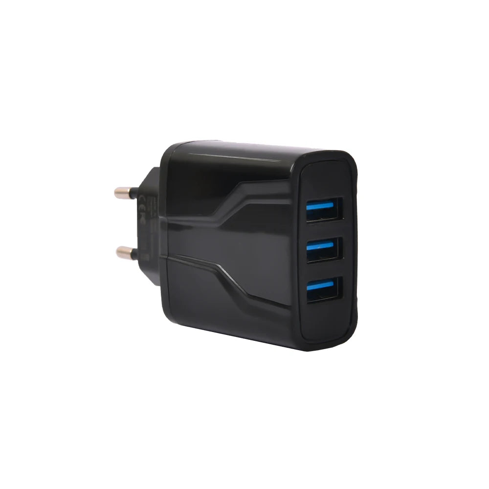 3-Port USB Charger Wall Charger, Multi USB Power Adapter for iPhone, Android Phones, Mobile Phones, Cameras and MP3