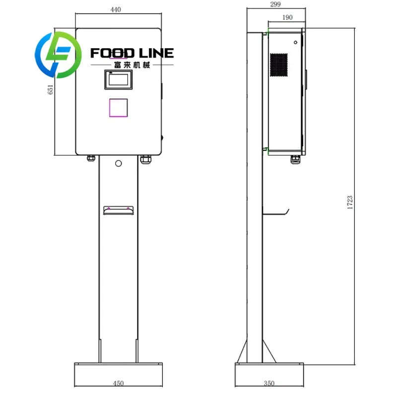 Customized 20kW Home Smart WiFi EV Charger Wall/Column Mounted CCS1 Single Gun DC Charger