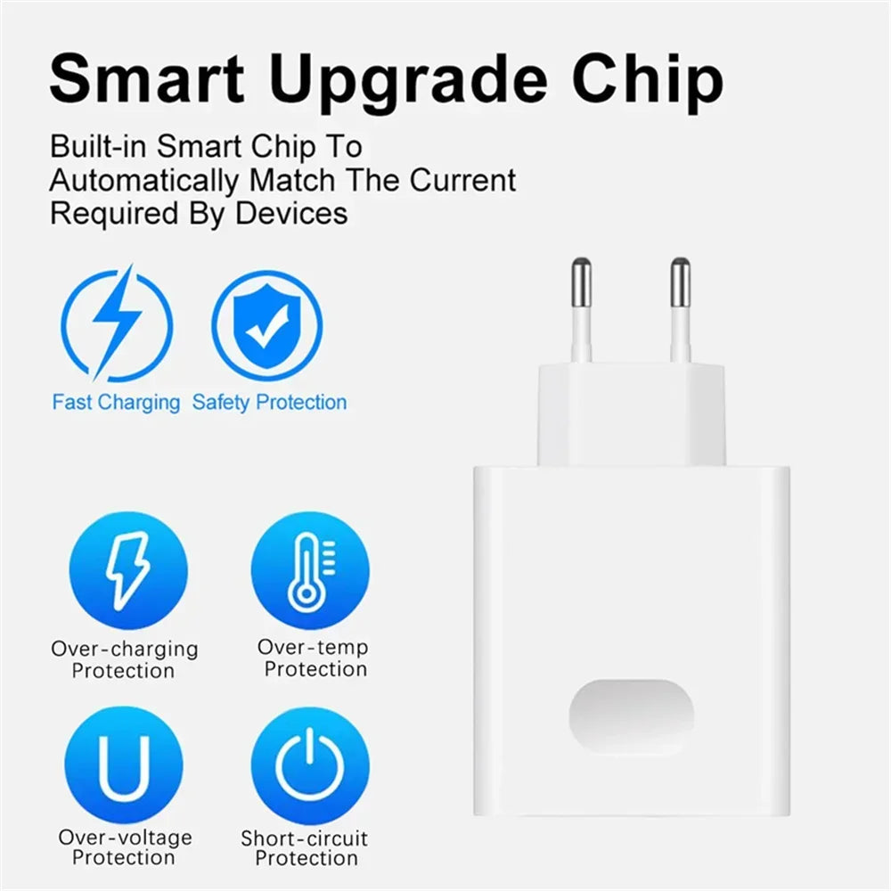 66W Fast Charging Charger With 6A Data Cables For iPhone Huawei Mate 40 50 60 P50 Nova 9 10 Honor 90 100 X9 Xiaomi Wall Charger
