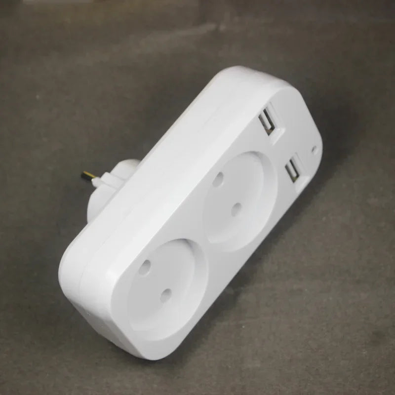 Wall Outlet USB plug adapter double Socket for phone charge Double USB Port 5V 2A Usb Indicator light