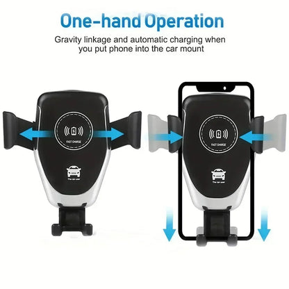 Wireless Charging Phone Car Holder Charger 15W For iPhone 15 14 13 12 11 Pro XS Max XR Fast Car Wireless Chargers