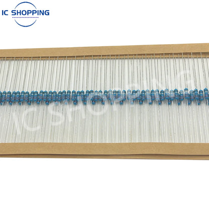 740PCS 1/4W Resistor Kit 37 Values Resistor Assortment 1Ω~1MΩ 0.25W 1% 5% Metal Film Resistors for DIY Projects and Experiments