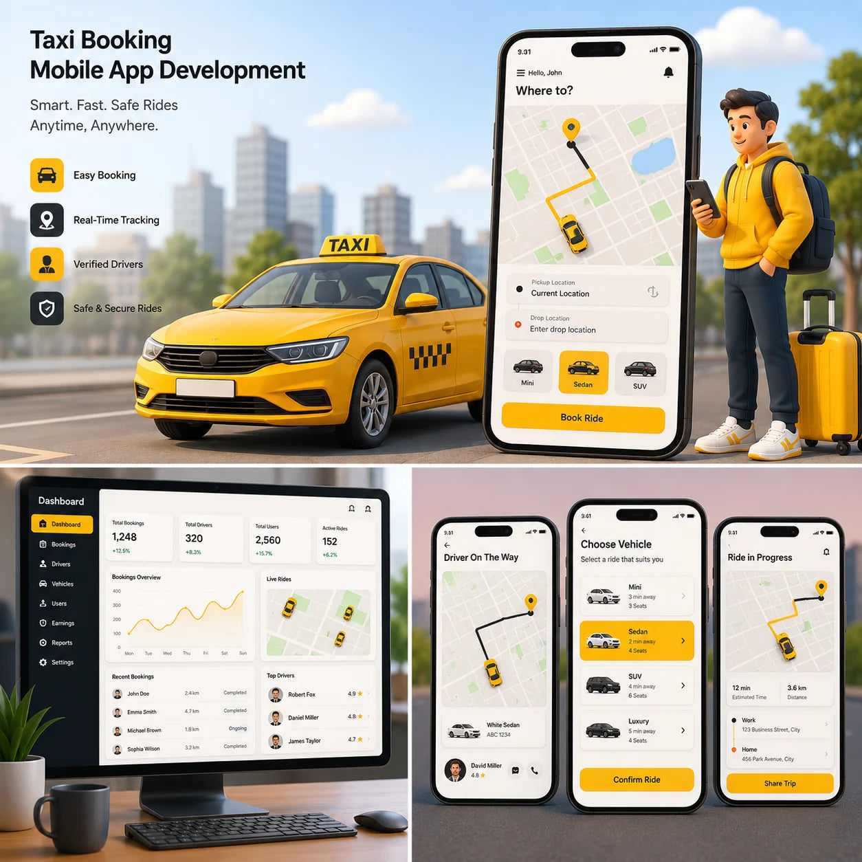 Advanced Transportation Taxi Booking Mobile App Development AI Powered Cloud Based Solutions Stock Internet Linux Mac